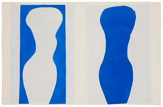 Henri Matisse (1869-1954), "Formes," Plate IX from "Jazz," 1947, Pochoir in colors on wove paper, watermark Arches, Sheet: 16.5" H x 25.5" W