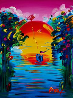 Peter Max (b.1937), "Better World," 2002, Acrylic on canvas, 40" H x 30" W