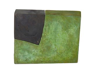 Catherine Lee (b. 1950), "Dakota," 1987, Patinated bronze, 8" H x 9.375" W x 2.5" D