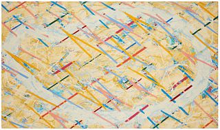 Don Eldon Sorensen (1927-1994), Untitled, 1984, Mixed media on canvas, 57.125" H x 96" W