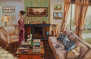 Bradford J. Salamon (b. 1963), "The Letter," 2016, Oil on canvas, 30" H x 45" W