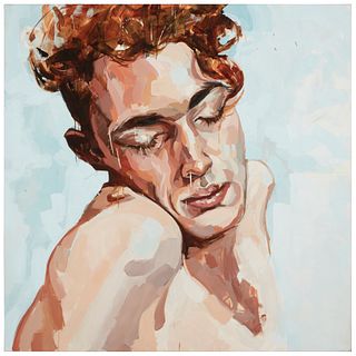 Lola Erhart (b. 1989), "N II," 2014, Oil on canvas, 51" H x 51" W