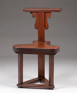 Charles Rohlfs Oak Meditation Prayer Chair 1901