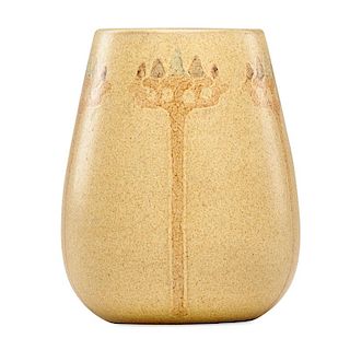HENNESSEY; TUTT; MARBLEHEAD Vase w/ stylized plant
