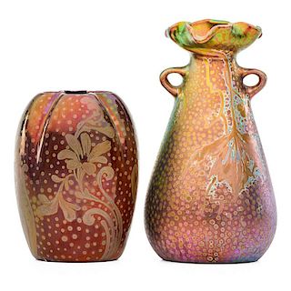 JACQUES SICARD; WELLER Two vases
