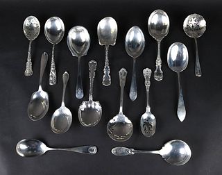 Fifteen Vintage Sterling Silver Spoons