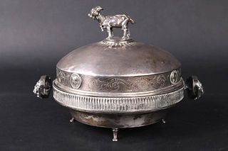 Gorham American Silver Covered Butter Dish