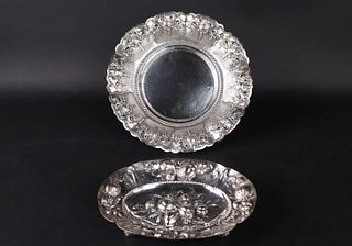 800 Continental Silver Hand Hammered Bowl 