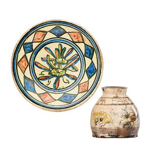HENRY VARNUM POOR Vase and plate