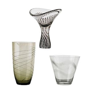 FRANCK; LINDSTRAND Three vases