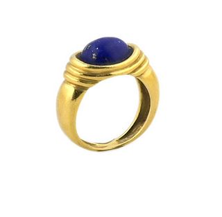 Tiffany & Co. 18K Yellow Gold and Lapis Ring