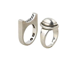Two Georg Jensen Sterling Silver Rings