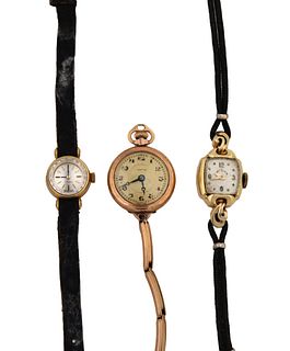 Group of Vintage Ladies Watches, Omega, Benrus