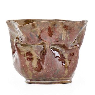 GEORGE OHR Crumpled vase