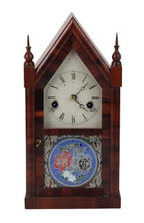New Haven Clock Co. Mahogany Steeple Clock
