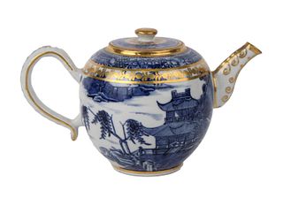 Chinese Export Blue and White Nankin Teapot