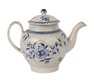 English Pearlware Bovey Tracey Teapot