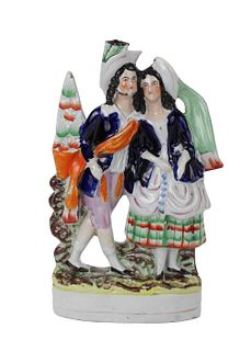 Staffordshire Porcelain Figure of Scottish Couple
