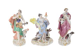 Three Meissen Allegorical Figurines