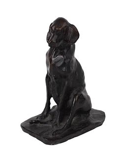 Attrib. Paolo Troubetzkoy, Bronze, Seated Dog