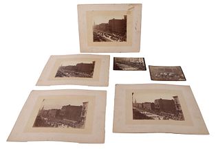 Four Albumen Photographs of Grant's Funeral