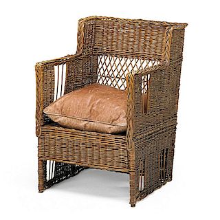 GUSTAV STICKLEY Rare willow chair