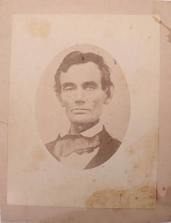 Abraham Lincoln Albumen Cabinet Photograph