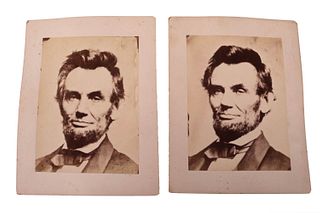 Two Lincoln Albumen Cabinet Photographs
