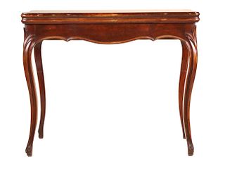 French Provincial Style Mahogany Games Table