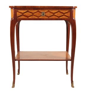 Louis XV Style Inlaid One Drawer Side Table