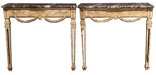 Pair of Neoclassical Style Console Tables