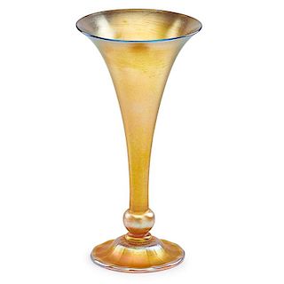 TIFFANY STUDIOS Large gold Favrile glass vase