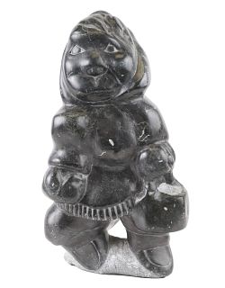 Johnny Inukpuk, Inuit Carved Stone Woman