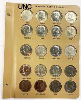 (1964-1972) 90% Silver JFK Half Dollars Collection (20-coins)