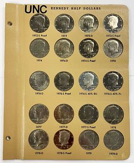 (1972-1979) JFK Half Dollar Collection (20-coins)