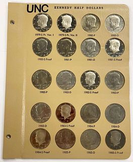 (1979-1985) JFK Half Dollar Collection (20-coins)