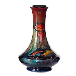 MOORCROFT Flambé vase with fish, jellyfish