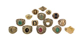 Collection of 10K School and College Rings