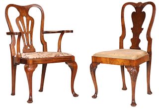 George II Style Walnut Side Chair