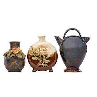 ODELL & BOOTH BROTHERS Vase, flask, and jug