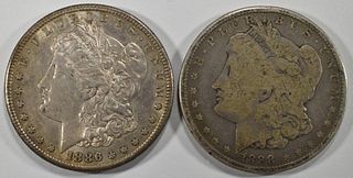 1886 & 1888 MORGAN DOLLARS