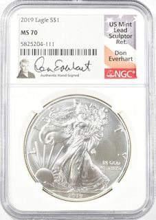 2019 AMERICAN SILVER EAGLE NGC MS70