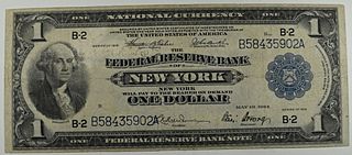 1918 BANK OF NEW YORK $1 FEDERAL RESERVE NOTE