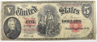 1907 "WOOD CHOPPER" $5 US NOTE