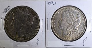 1888-P & 90-P MORGAN DOLLAR
