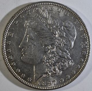 1897 MORGAN DOLLAR AU BU