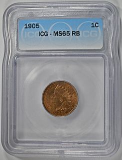 1905 INDIAN CENT ICG MS65 RB