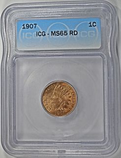 1907 INDIAN CENT ICG MS65 RD