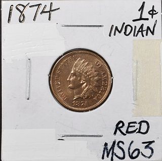 1874 INDIAN CENT BU RED