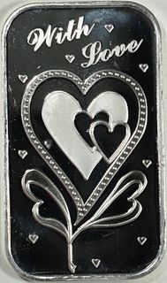WITH LOVE   .999 SILVER 1 OZ BAR